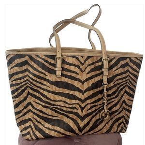 Michael Michael Kors Bags Authentic Michael Kors Large Tiger-Print Tote